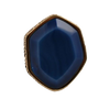 Barse Hammered Bronze Statement Ring - Blue Agate