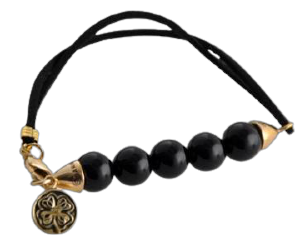 Barse Rockin' Leather and Stone Bracelet-Black Onyx