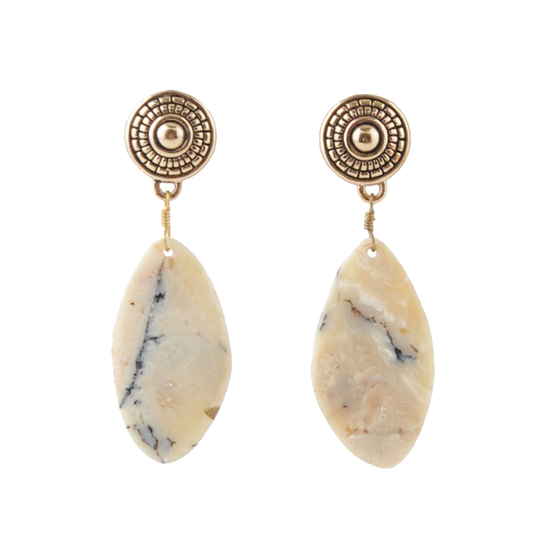 Barse African Opal Slab Earring